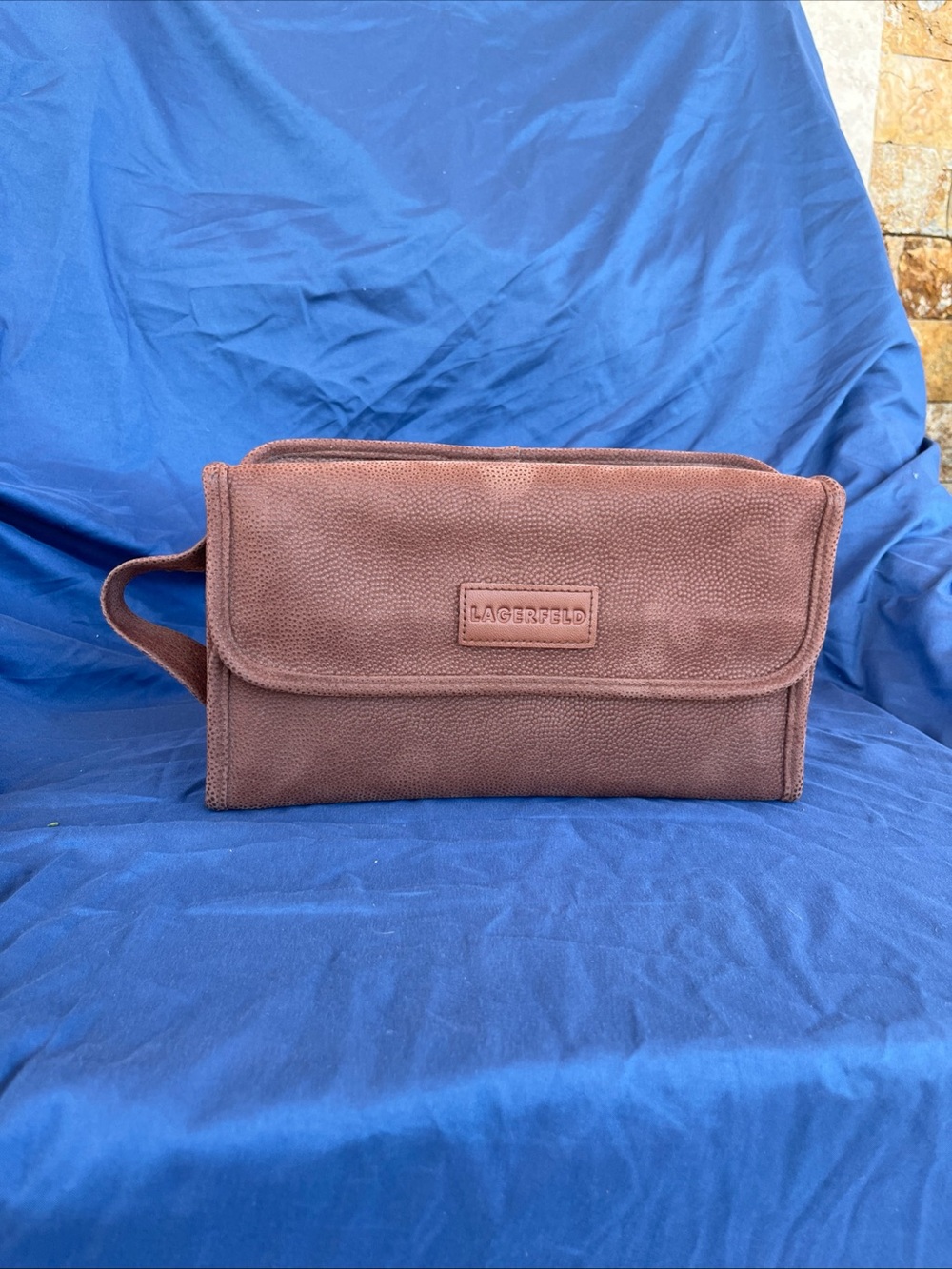 Karl Lagerfeld Brown Men's Toiletry Bag